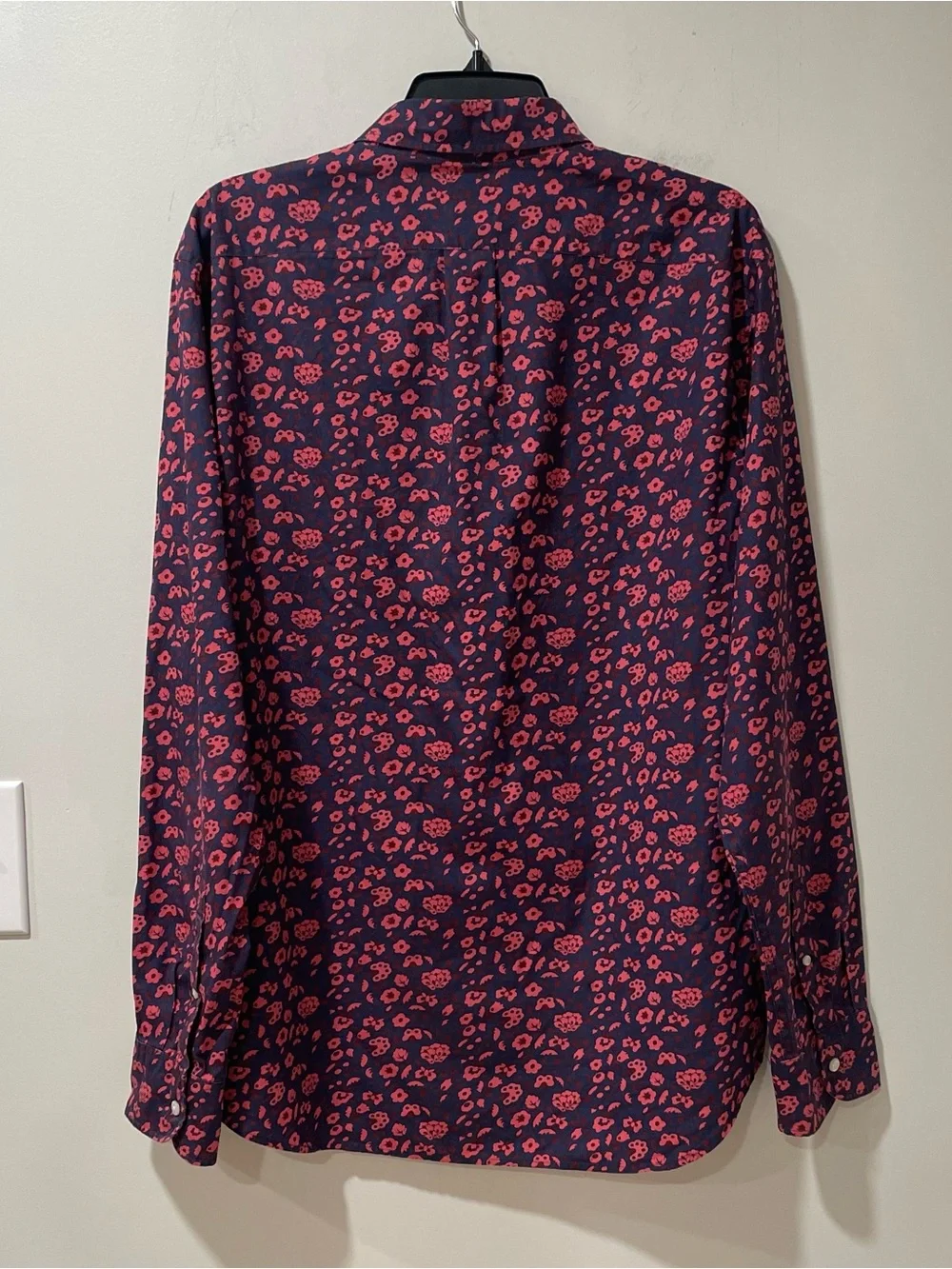 J Crew Secret Wash Classic Floral Long Sleeve Button Down Shirt Cotton Preppy